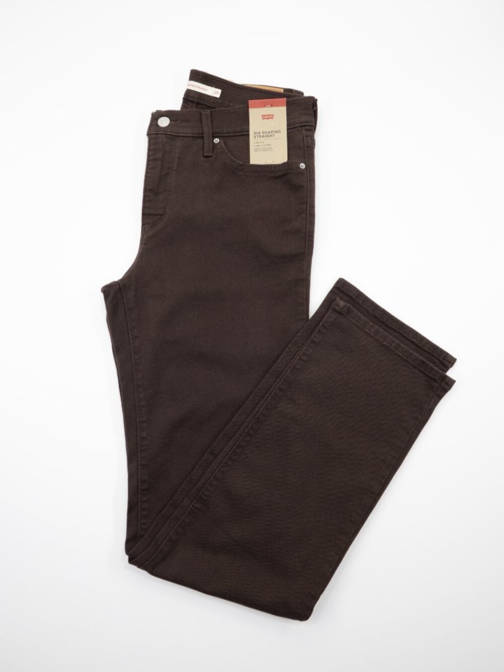 Levi's 314 Women's Shaping Straight Comfort Stretch Denim Jeans Brown Size 32X32